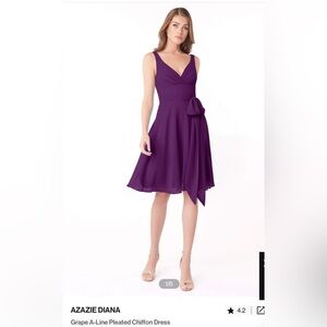 Azazie Diana bridesmaid dress - color Grape, size A8